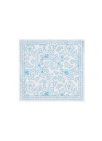 Foulard carré 45x45 imprimé - Perle & Bleu