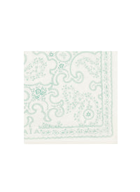 Foulard carré 45x45 imprimé - Blanc & Vert