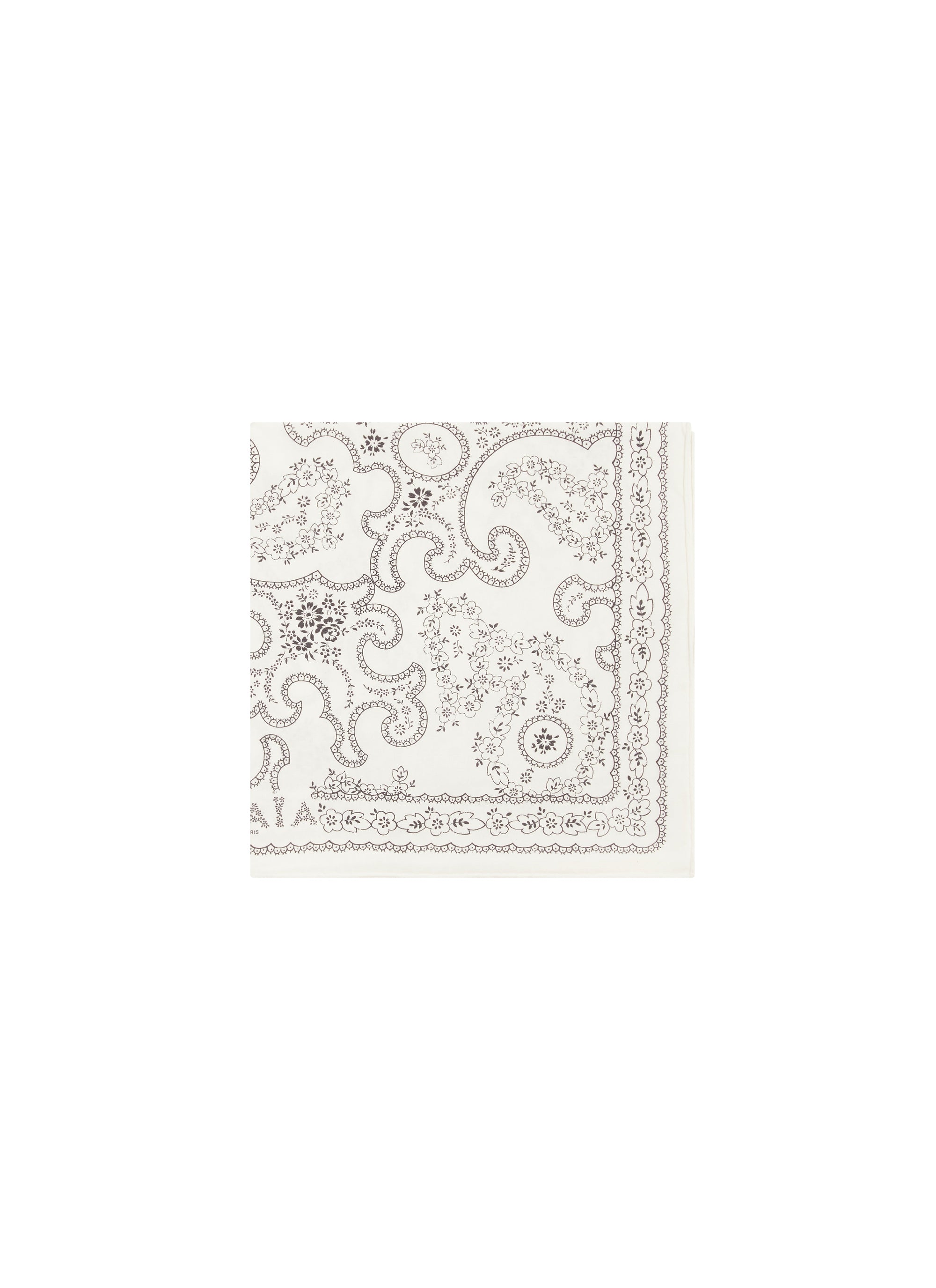 Foulard carré 45x45 imprimé - Gris
