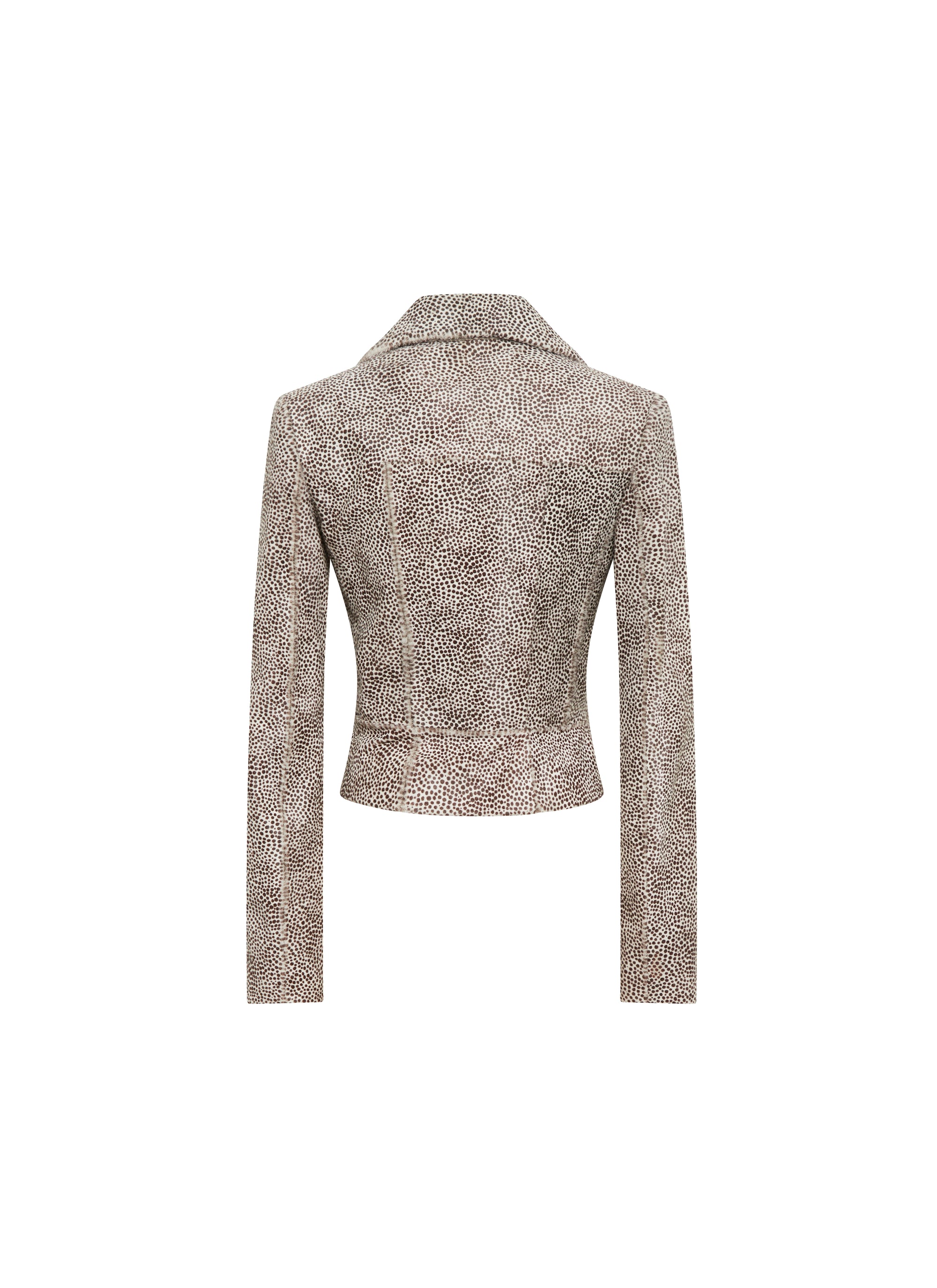 Leather printed perfecto - White & Black