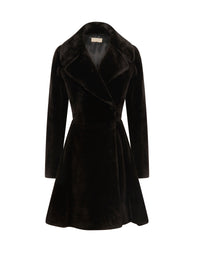 Manteau basque en cuir - Cafe