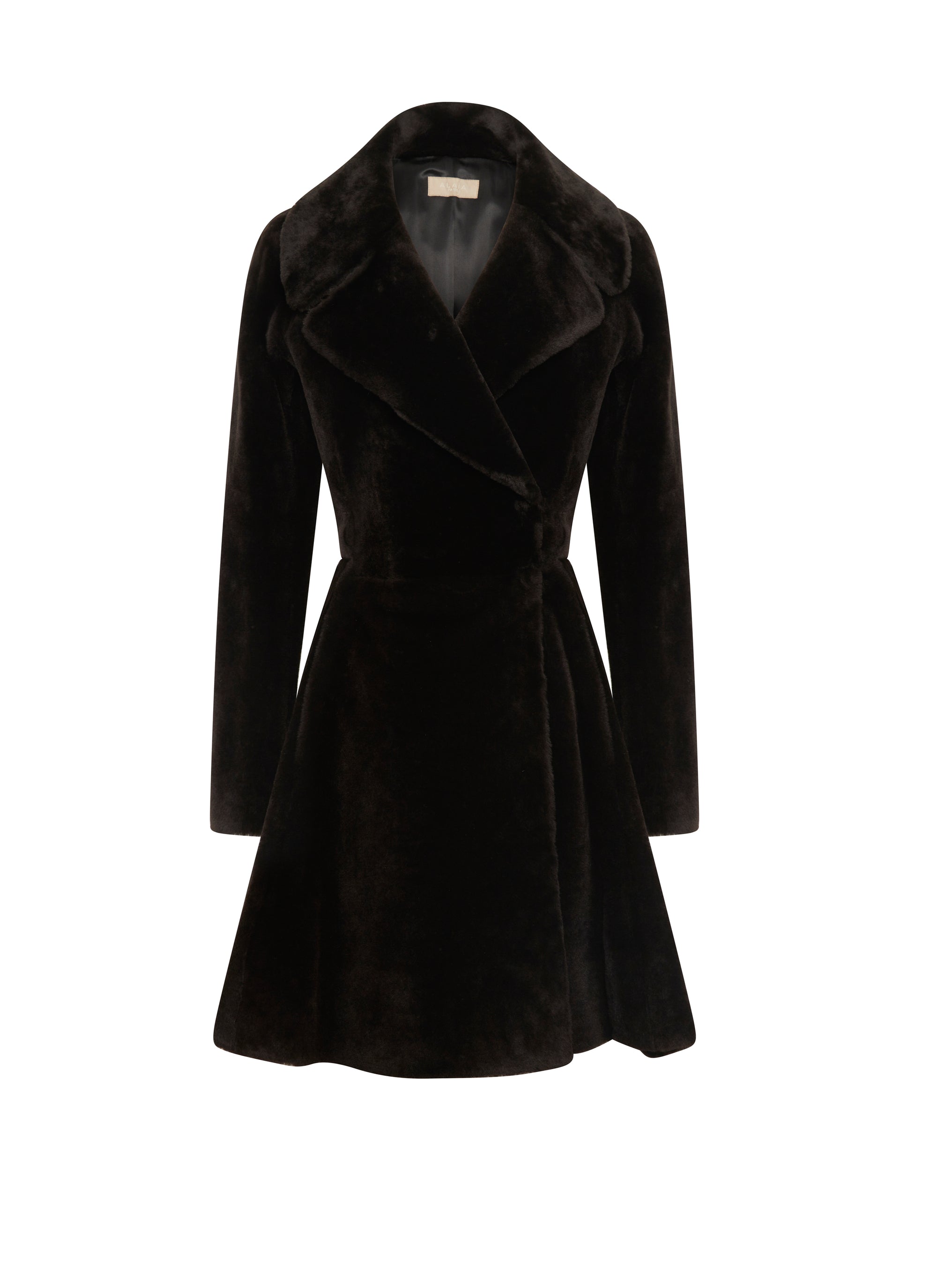 Manteau basque en cuir - Cafe