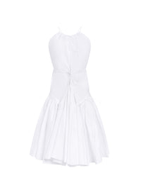 Robe courte lacée au dos - Blanc Optique