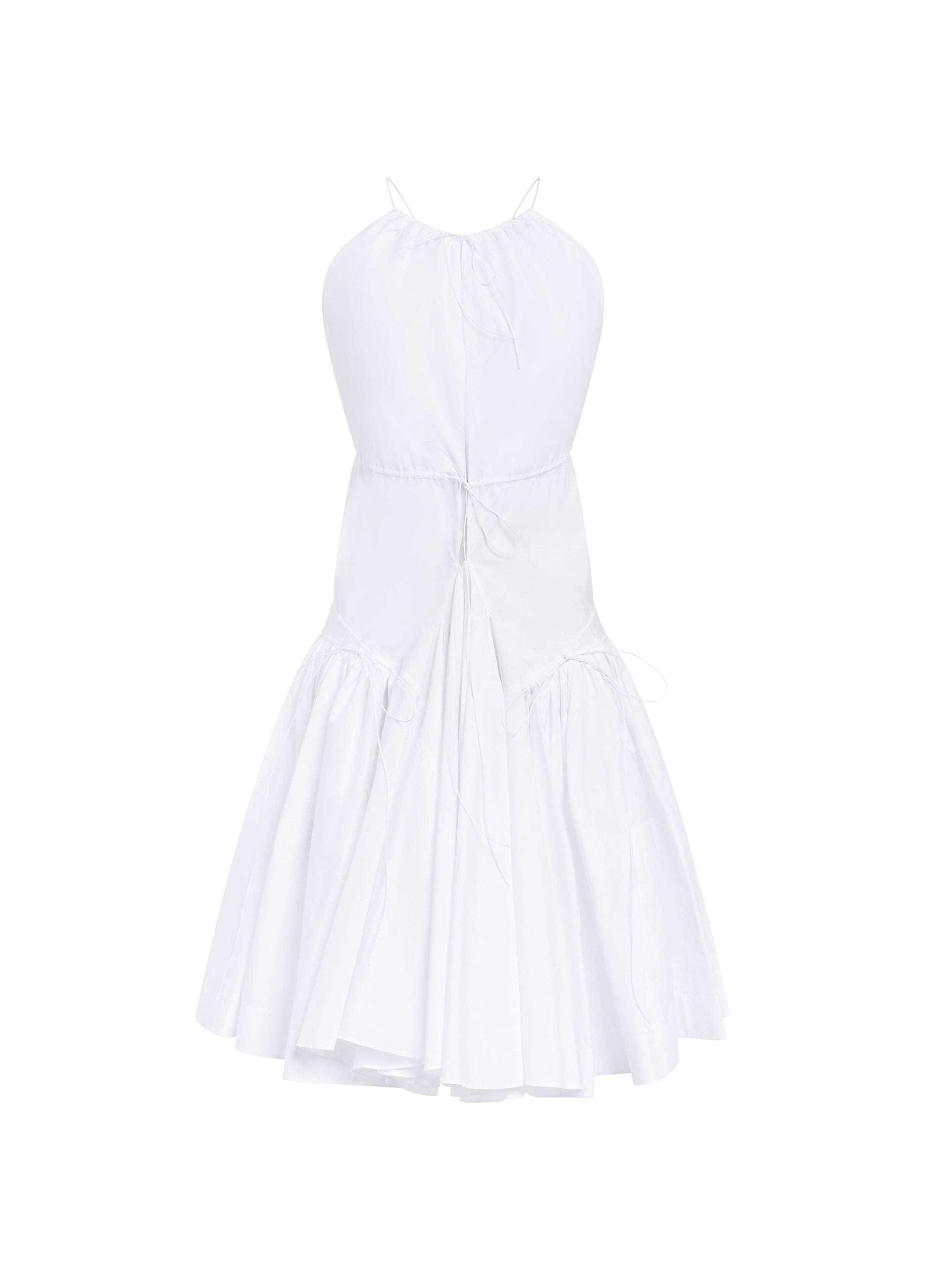 Robe courte lacée au dos - Blanc Optique