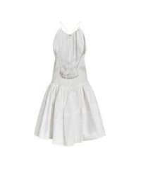 Robe courte lacée au dos - Blanc Optique