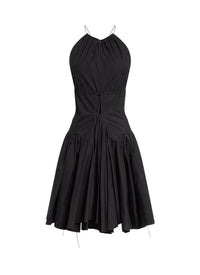 Robe courte lacée au dos - Noir