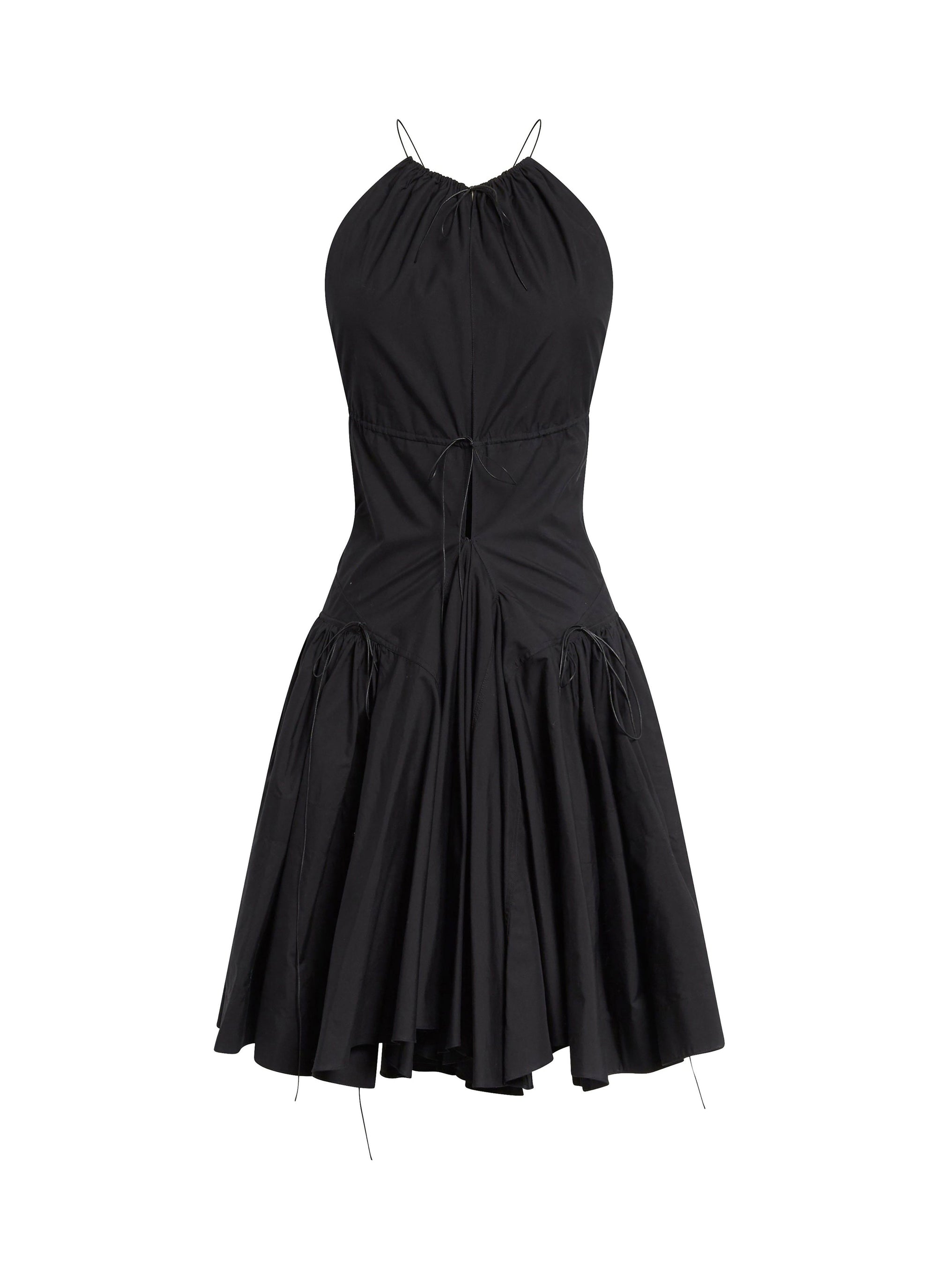 Robe courte lacée au dos - Noir