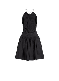 Robe courte lacée au dos - Noir