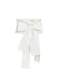 Ceinture nœuds en satin - Blanc Optique