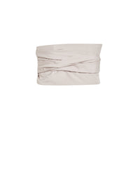 Satin Bow Belt - Light grey