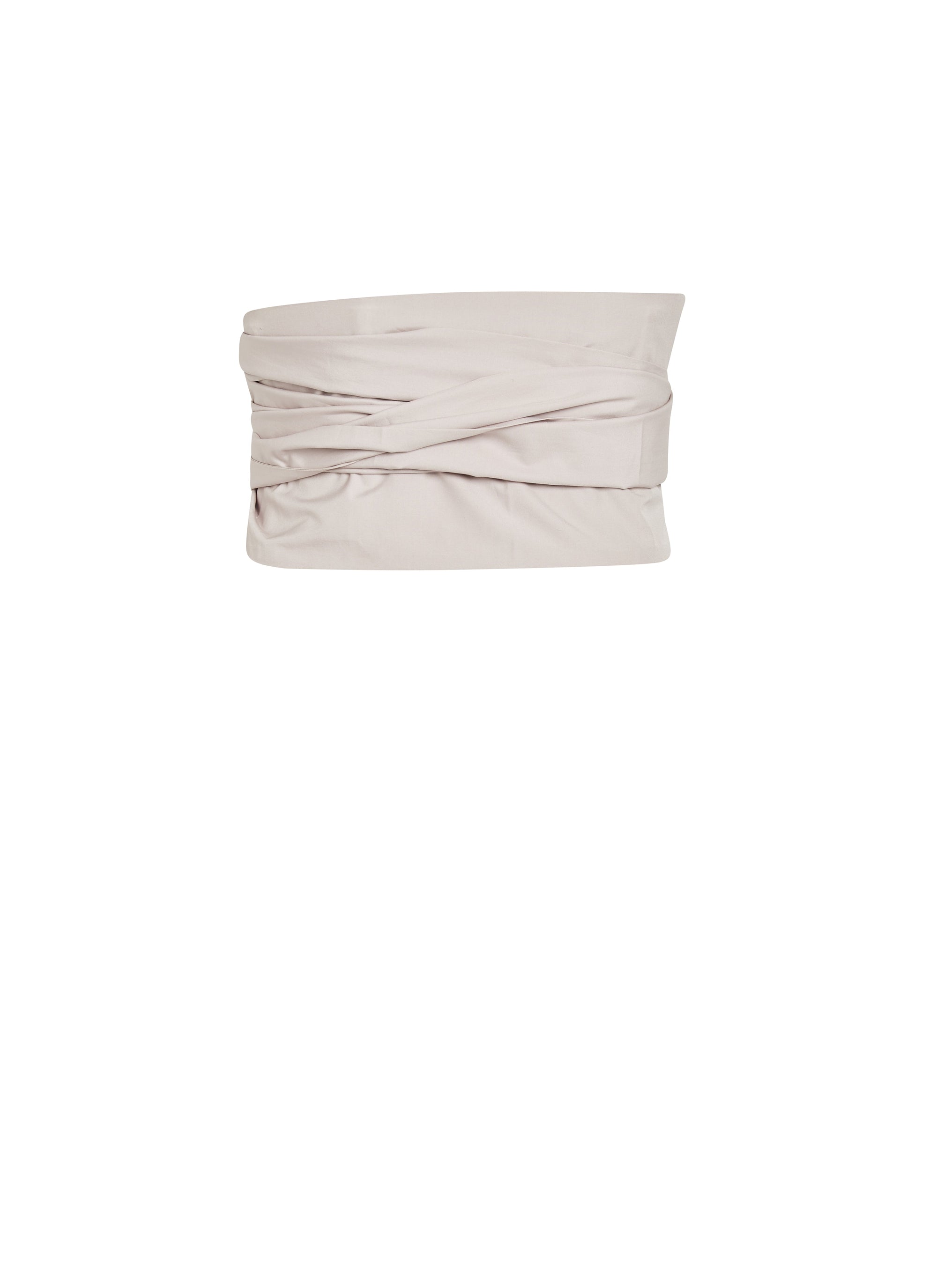 Satin Bow Belt - Light grey