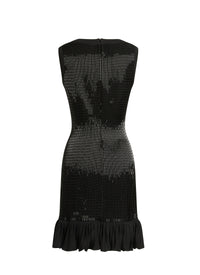 Ruffled Maxi Dress - Black