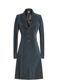 Manteau à col châle - Bleu Petrole
