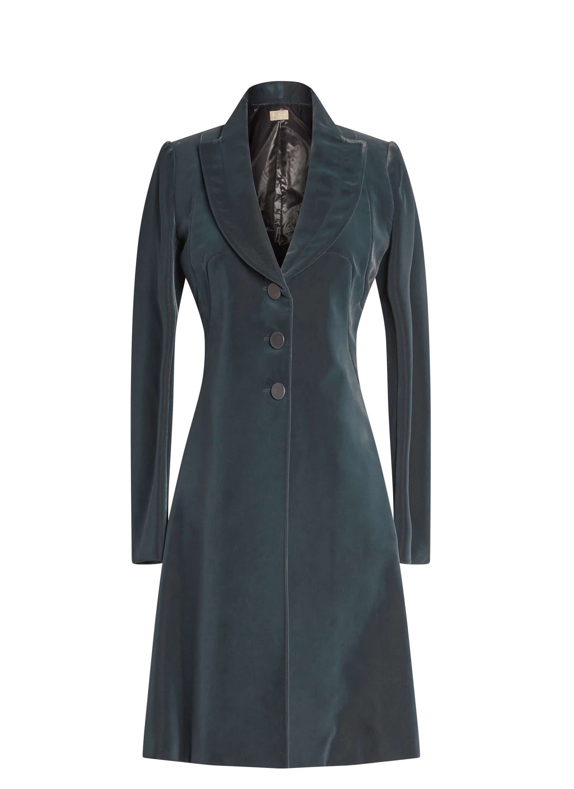 Manteau à col châle - Bleu Petrole