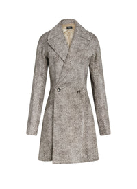 Leather frock coat - White & Black