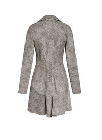Leather frock coat - White & Black