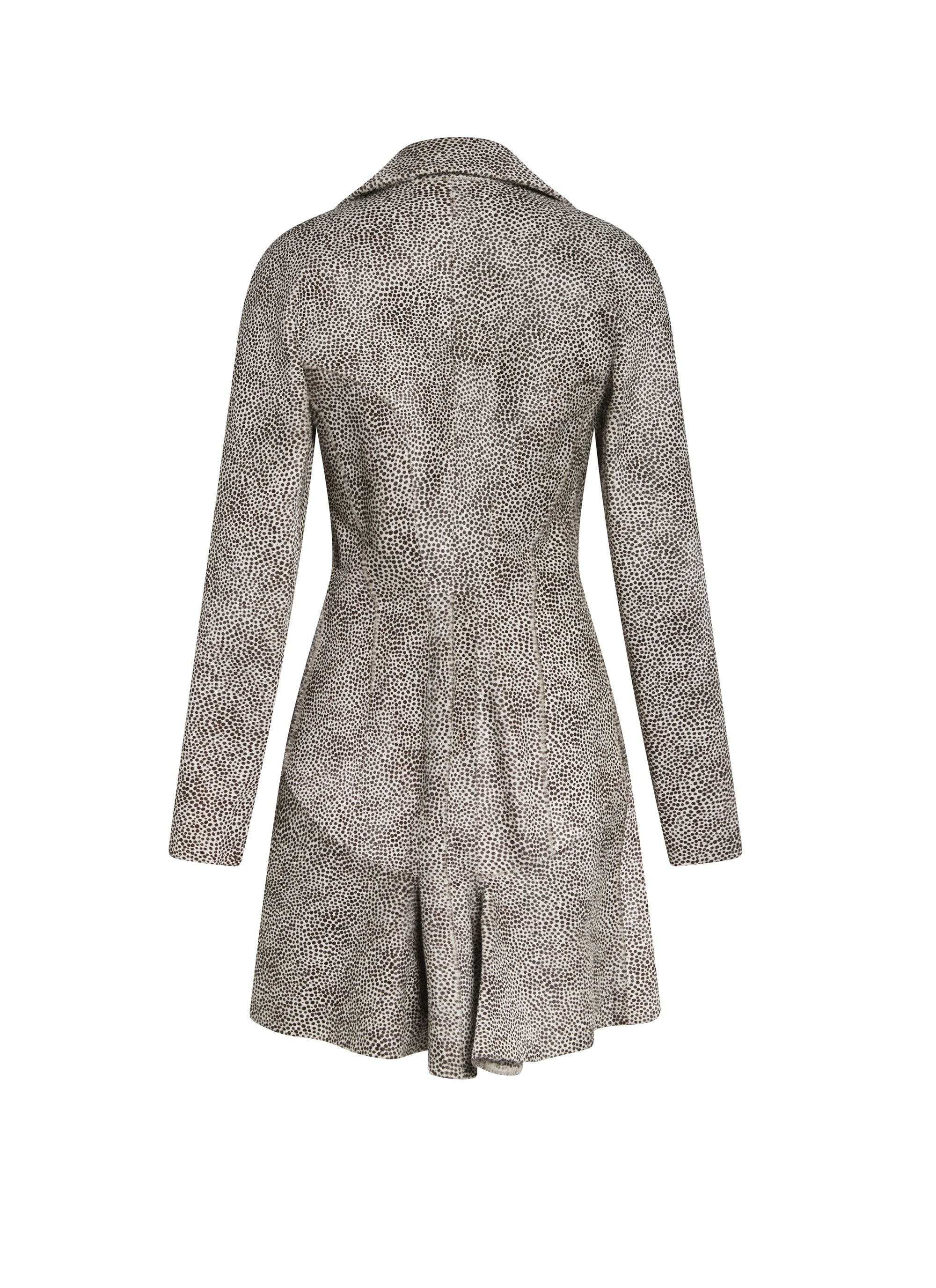 Leather frock coat - White & Black