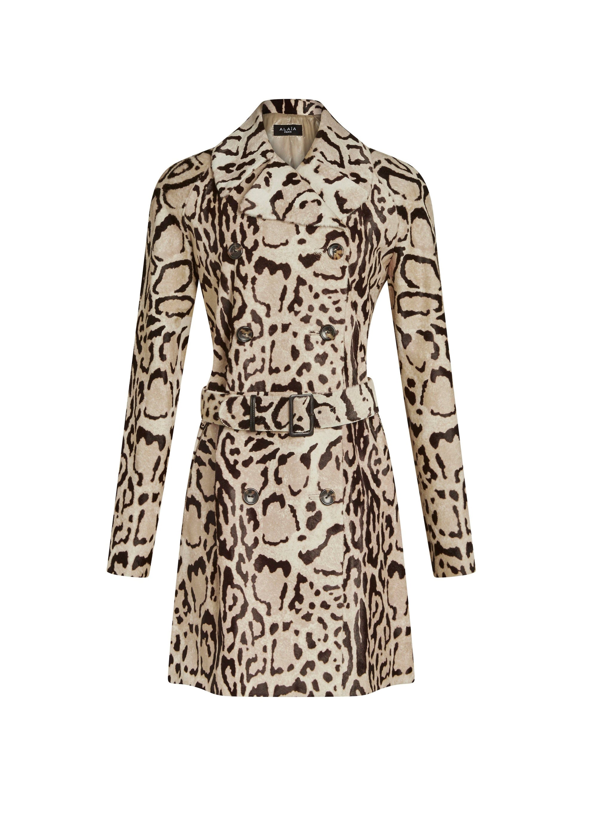 Manteau à poches en cuir - Blanc Optique