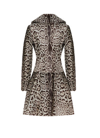 Leather Double Breasted Coat - Smoke