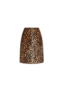 Leather Leo Skirt - Sand & Black