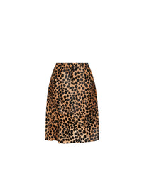 Leather Leo Skirt - Sand & Black