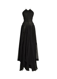 Dress in chiffon - Black