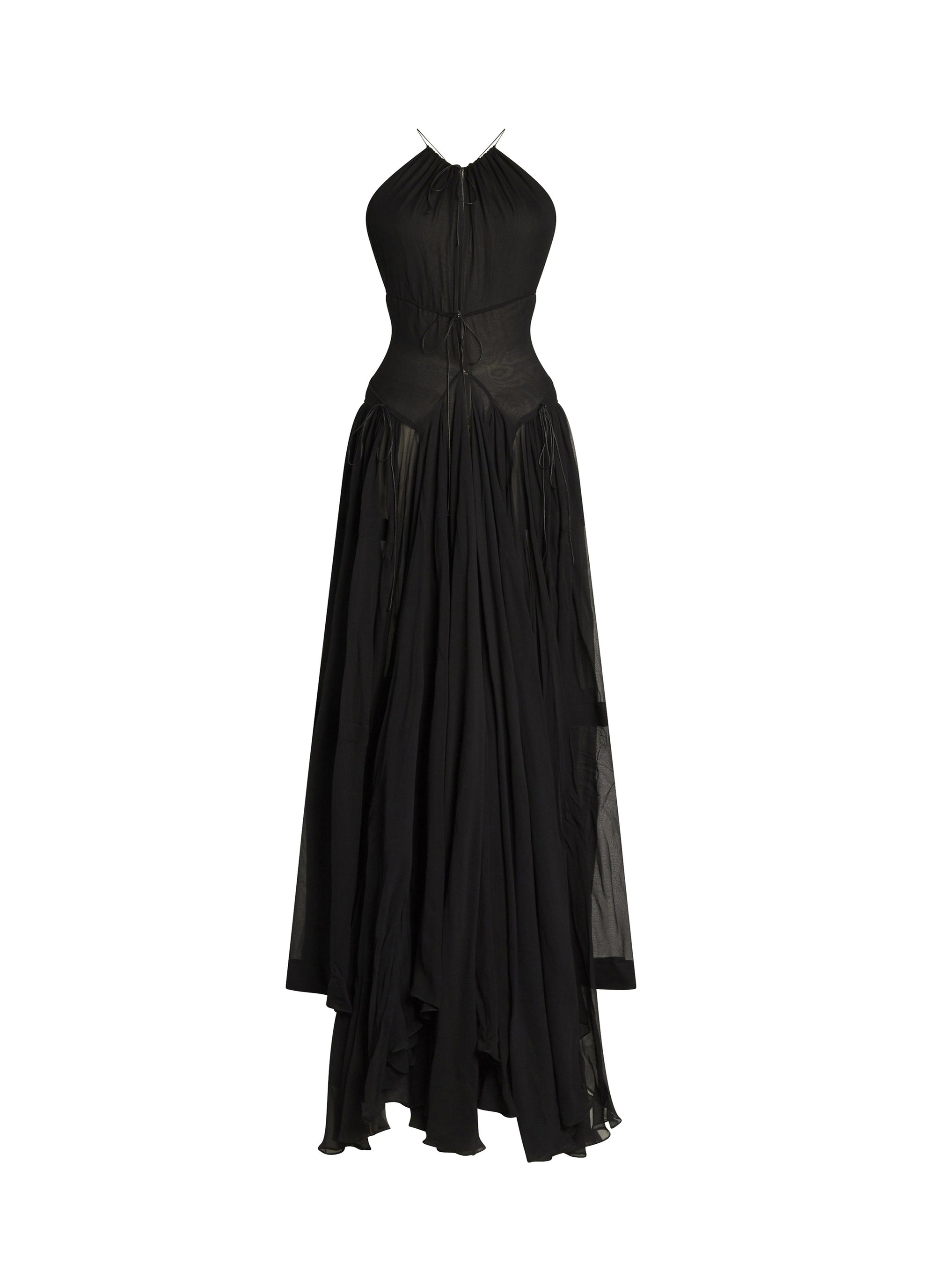 Dress in chiffon - Black