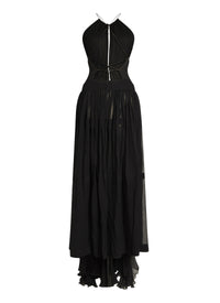 Dress in chiffon - Black