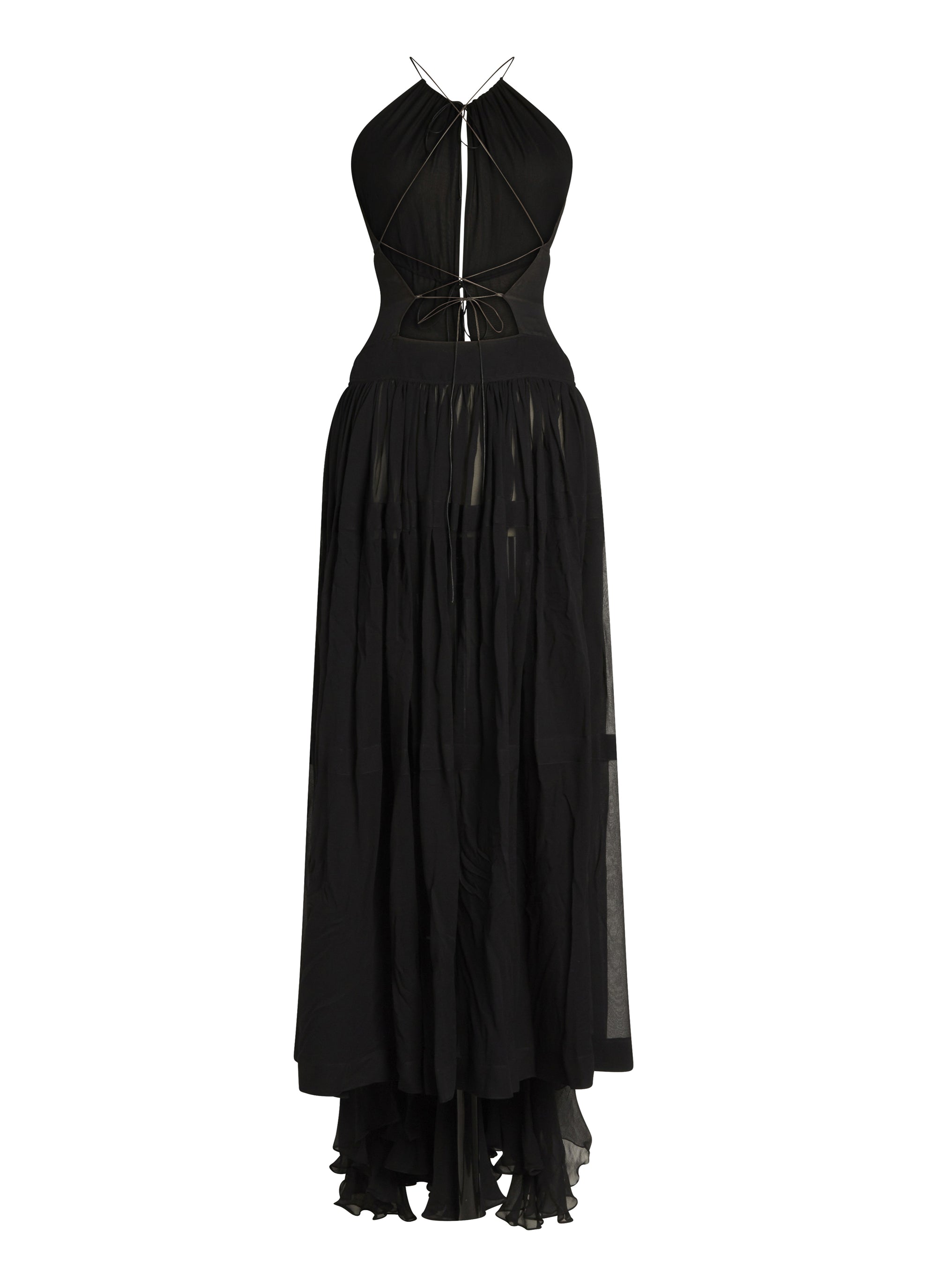Dress in chiffon - Black