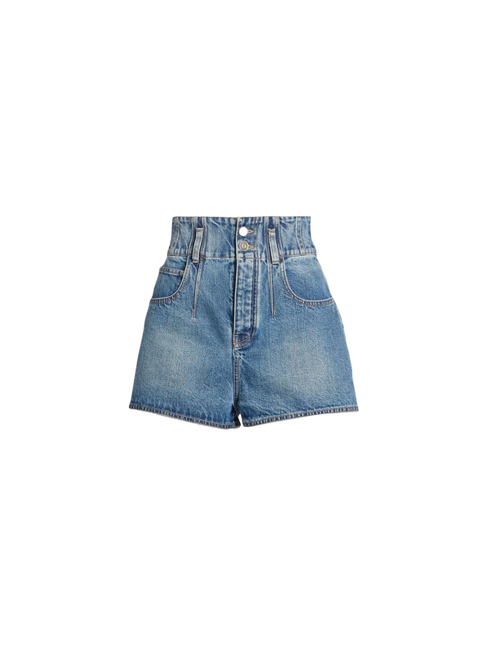 Short taille haute - Bleu Vintage