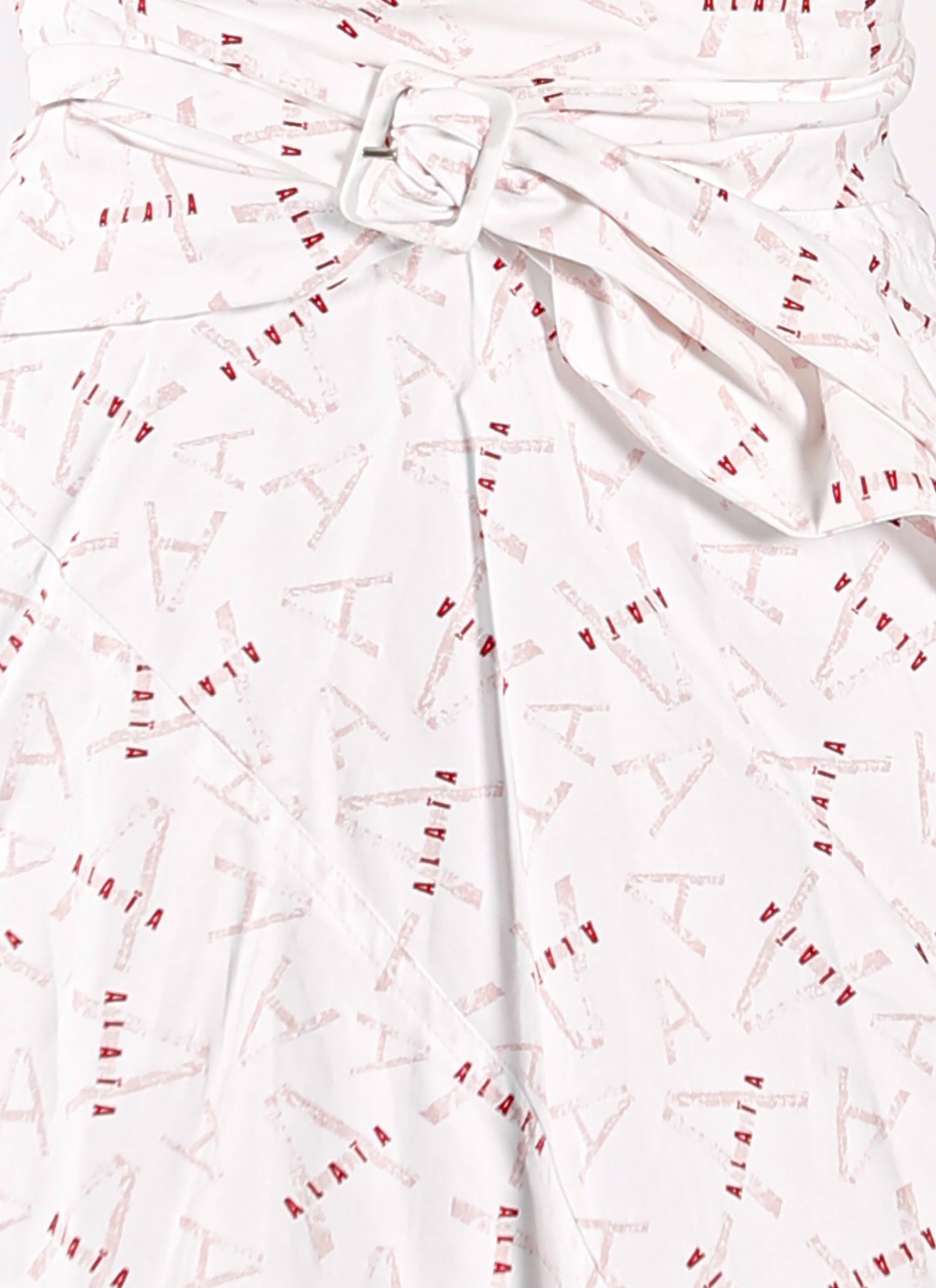Pop Printed Panel Skirt - White & Pink