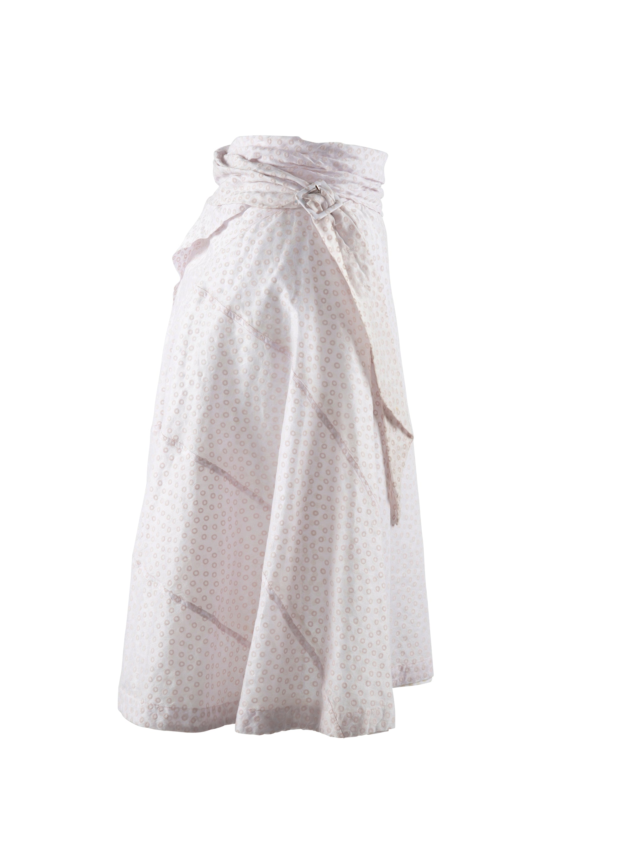 Flared flowing skirt - White & Pink