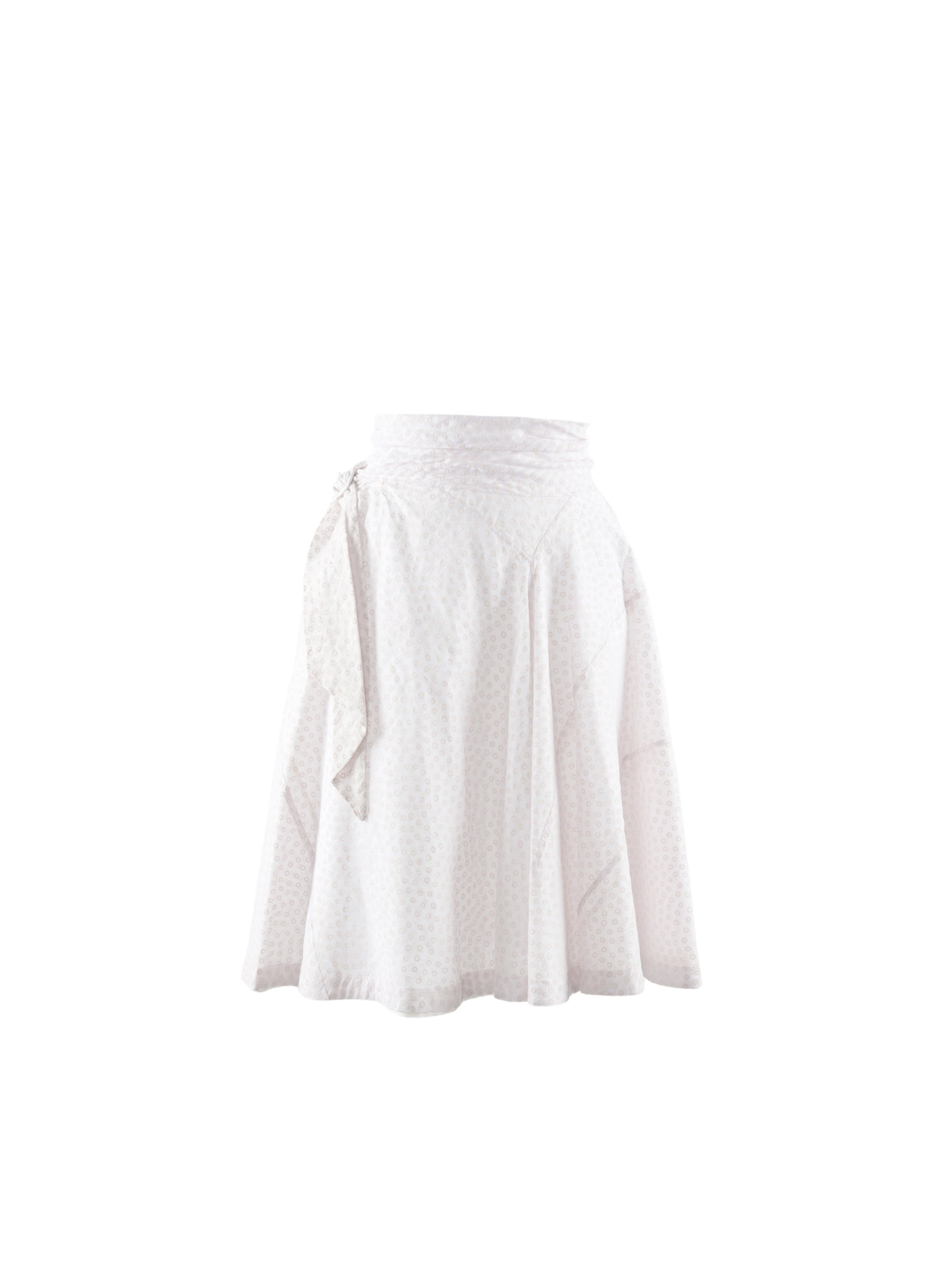 Flared flowing skirt - White & Pink