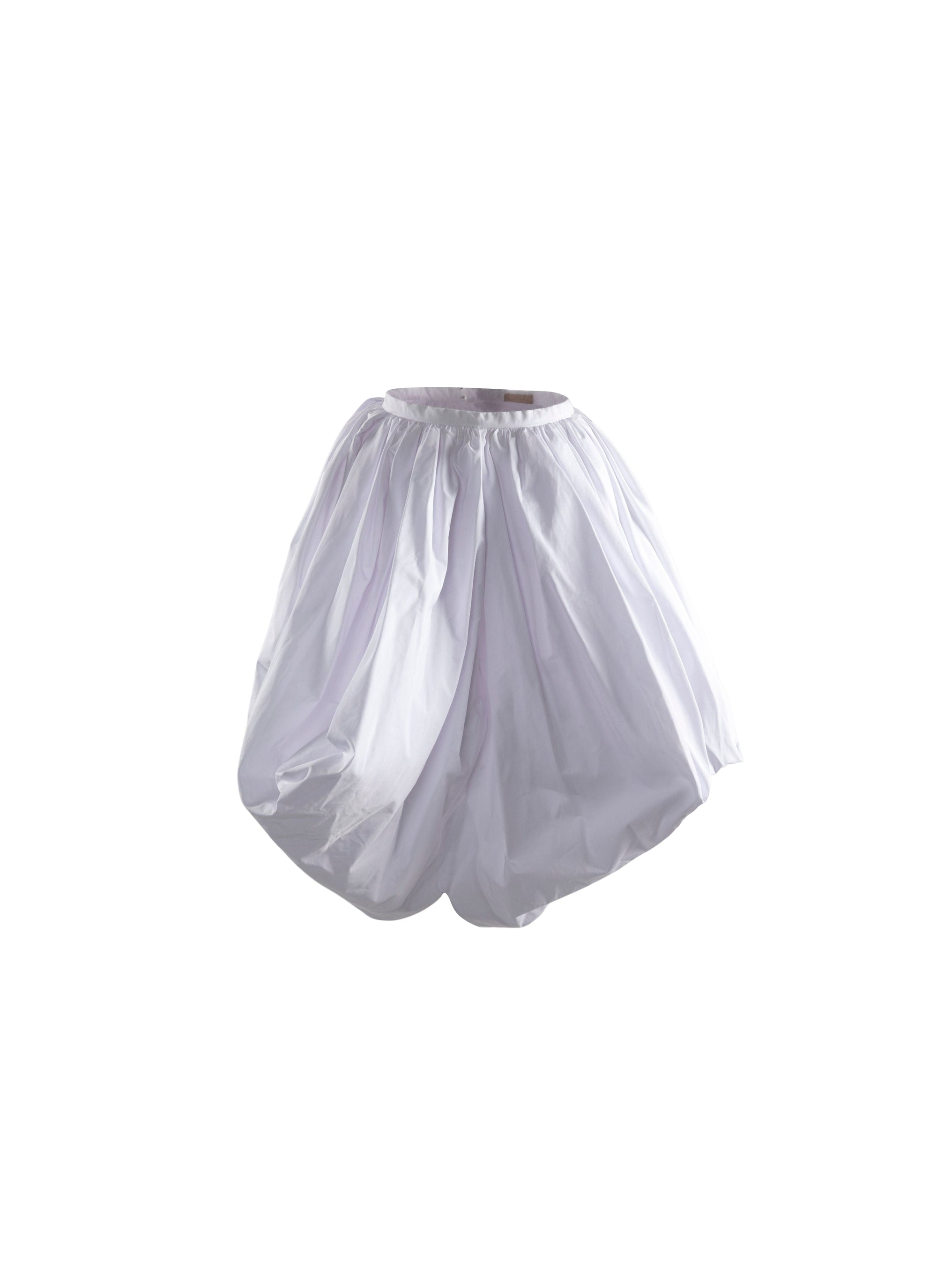 Jupe sarouel cintré à la taille - Blanc Optique