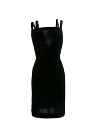 Robe bretelle - Noir pailleté