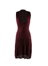 Robe sans manches texturée - Bordeaux
