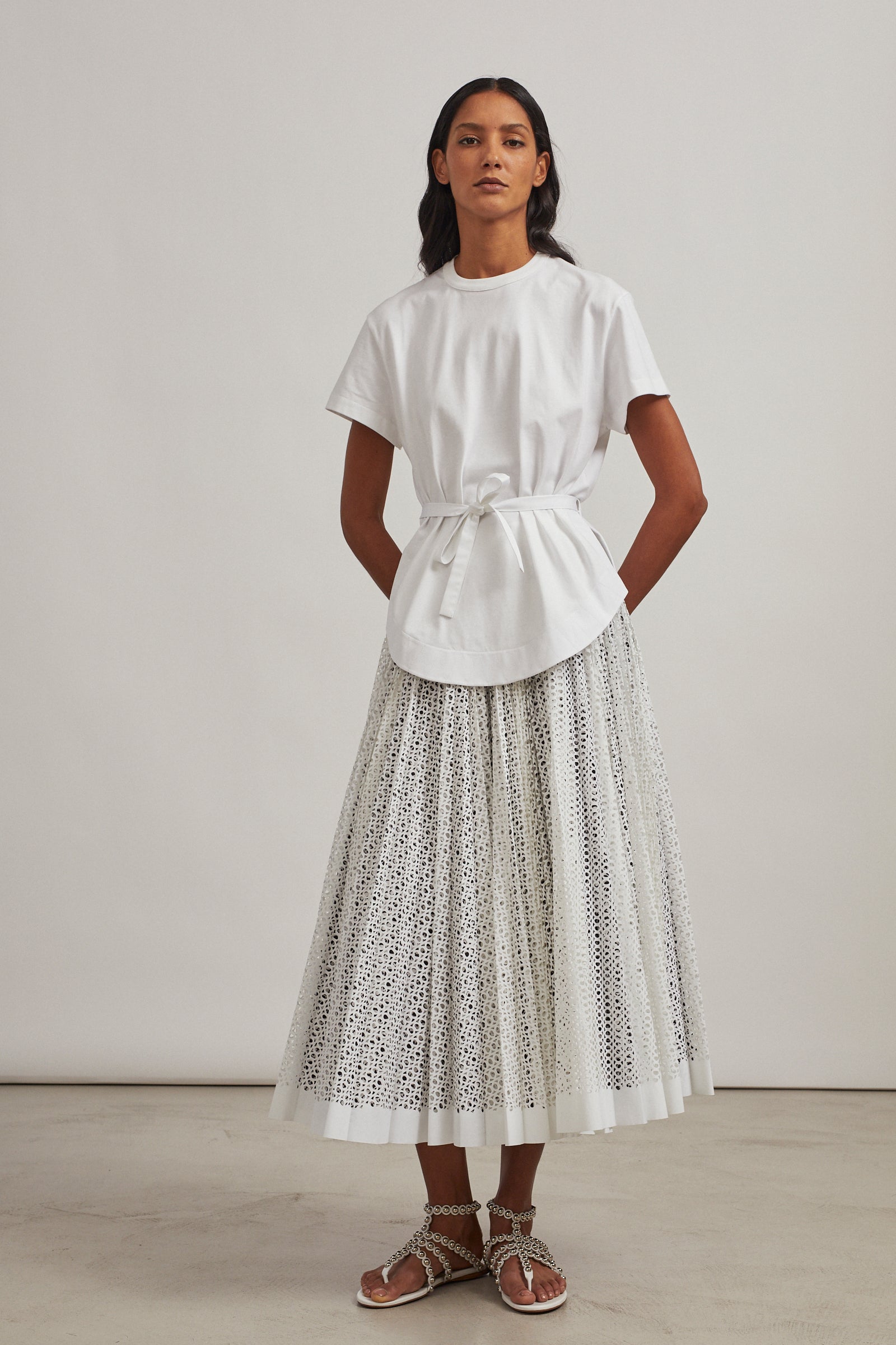 Structured T-shirt - White