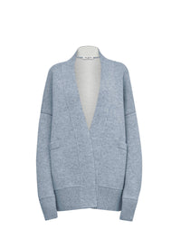 Cardigan oversize en laine - Marine