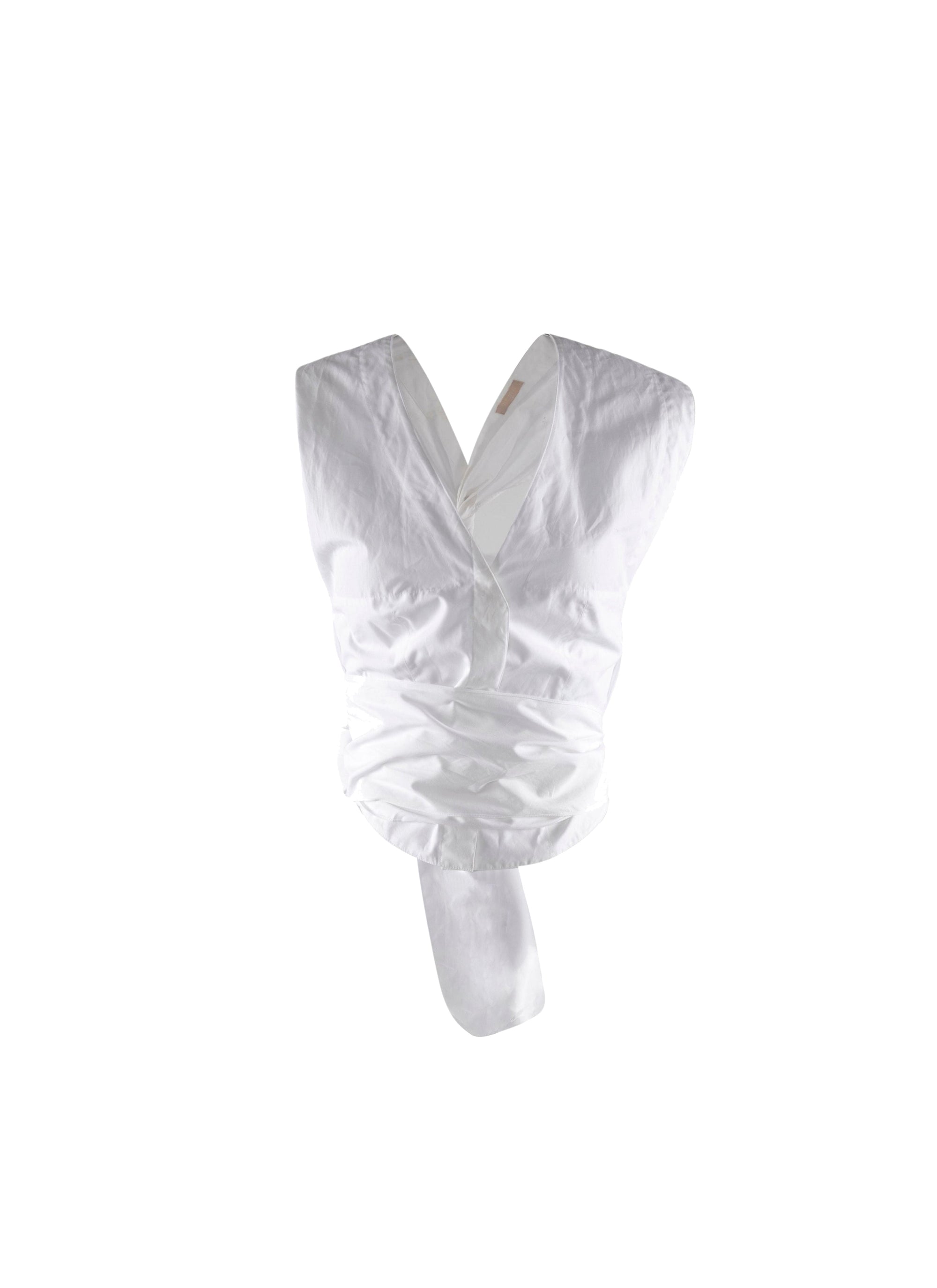 Chemise à fermeture nouée - Blanc Optique