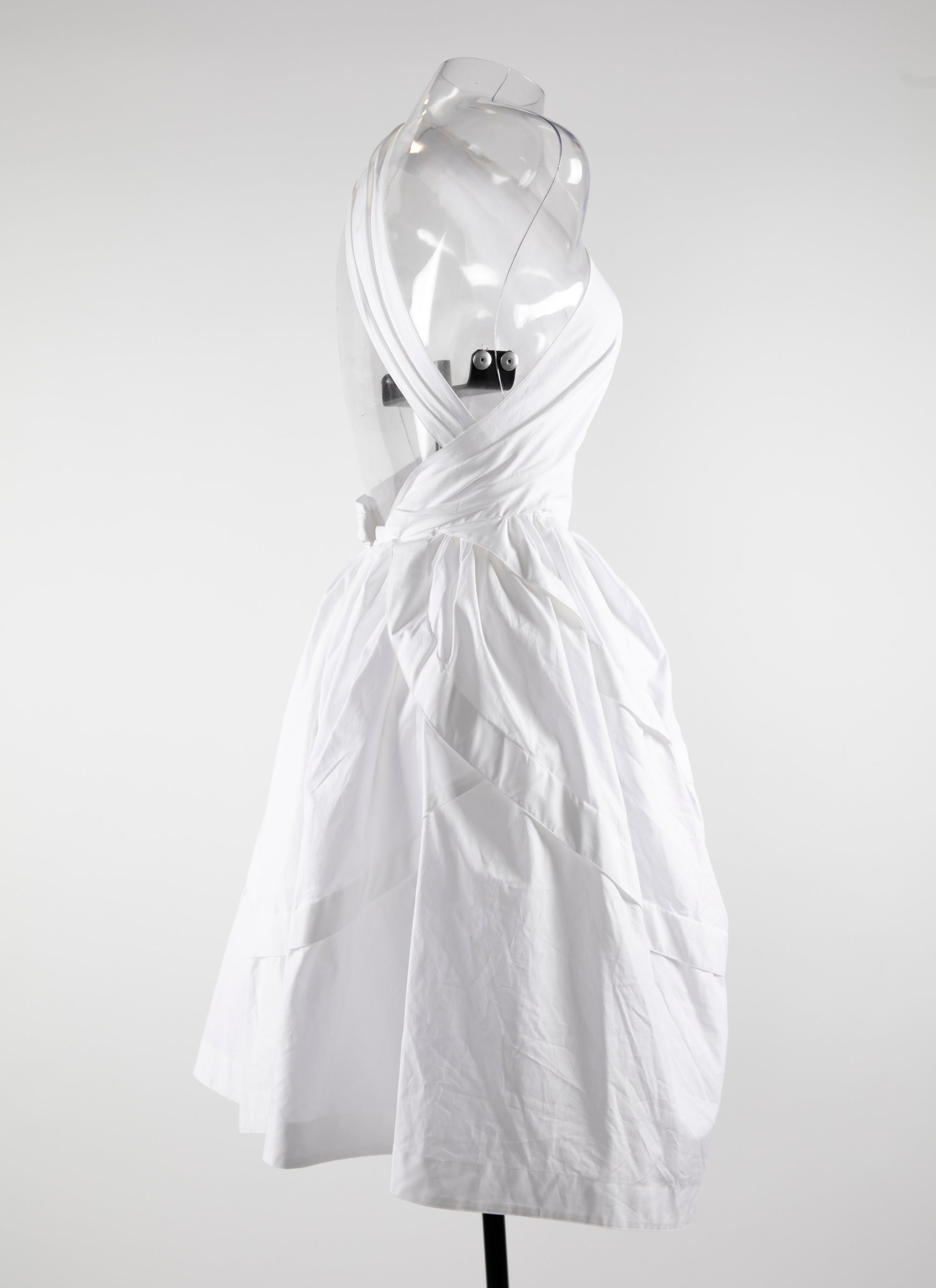 Asymmetric dress - Optic White