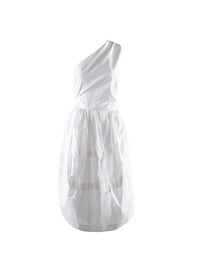 Asymmetric dress - Optic White