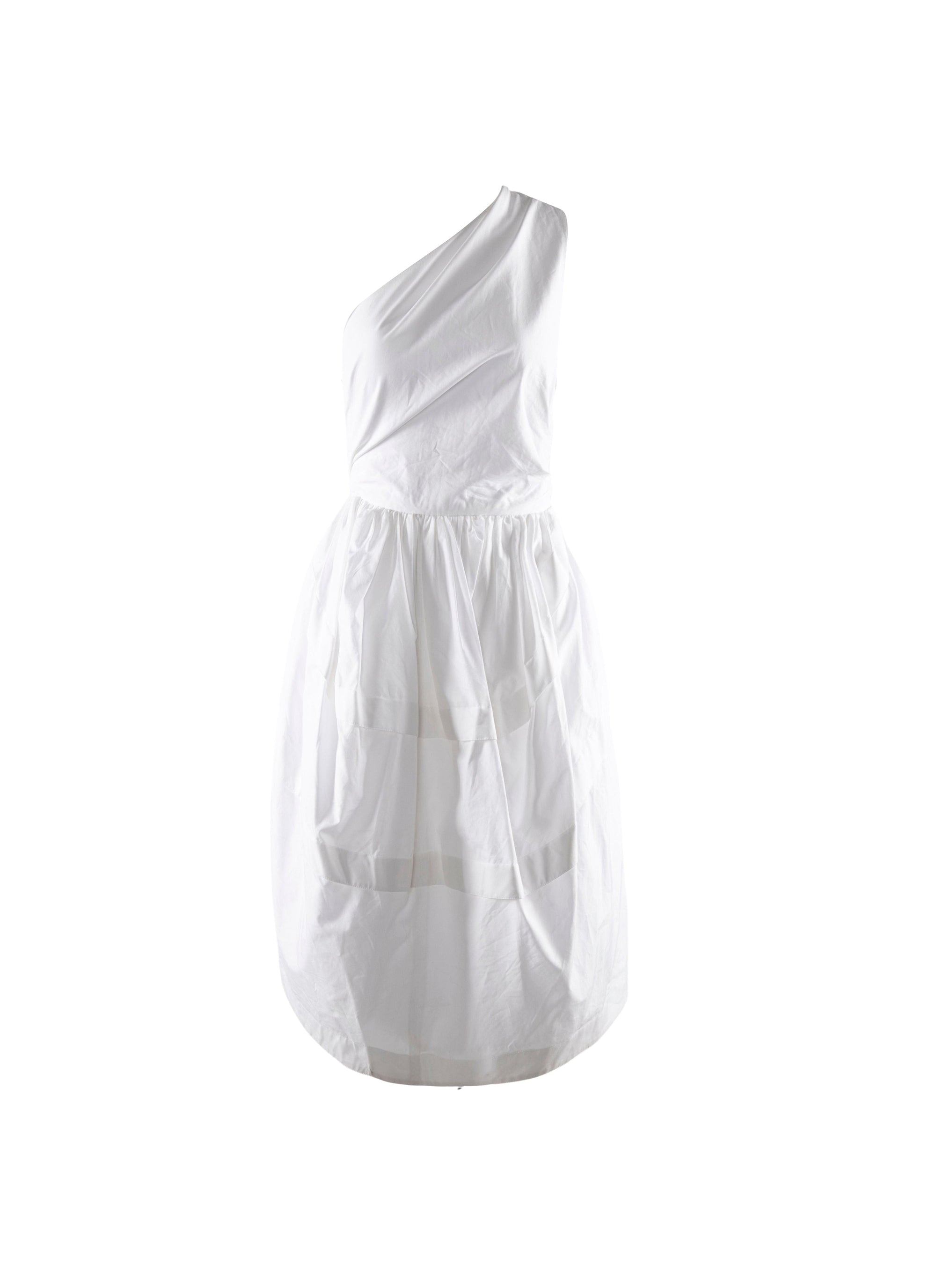 Asymmetric dress - Optic White