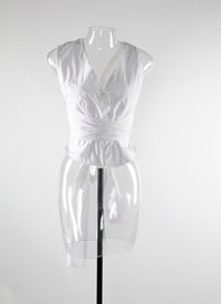 Chemise à fermeture nouée - Blanc Optique