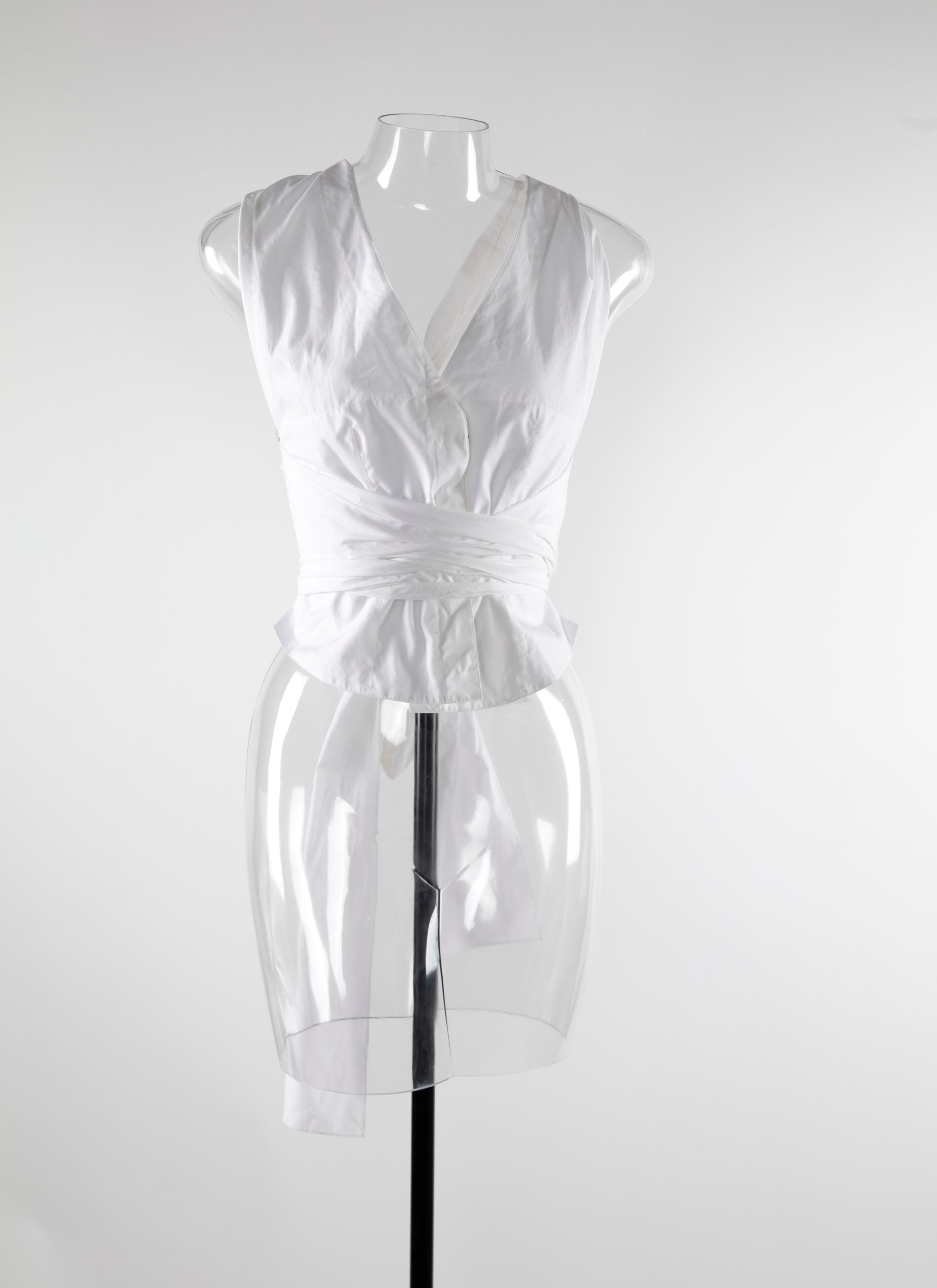 Chemise à fermeture nouée - Blanc Optique