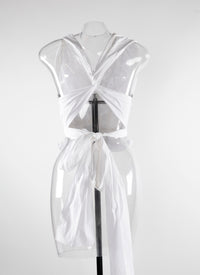 Chemise à fermeture nouée - Blanc Optique