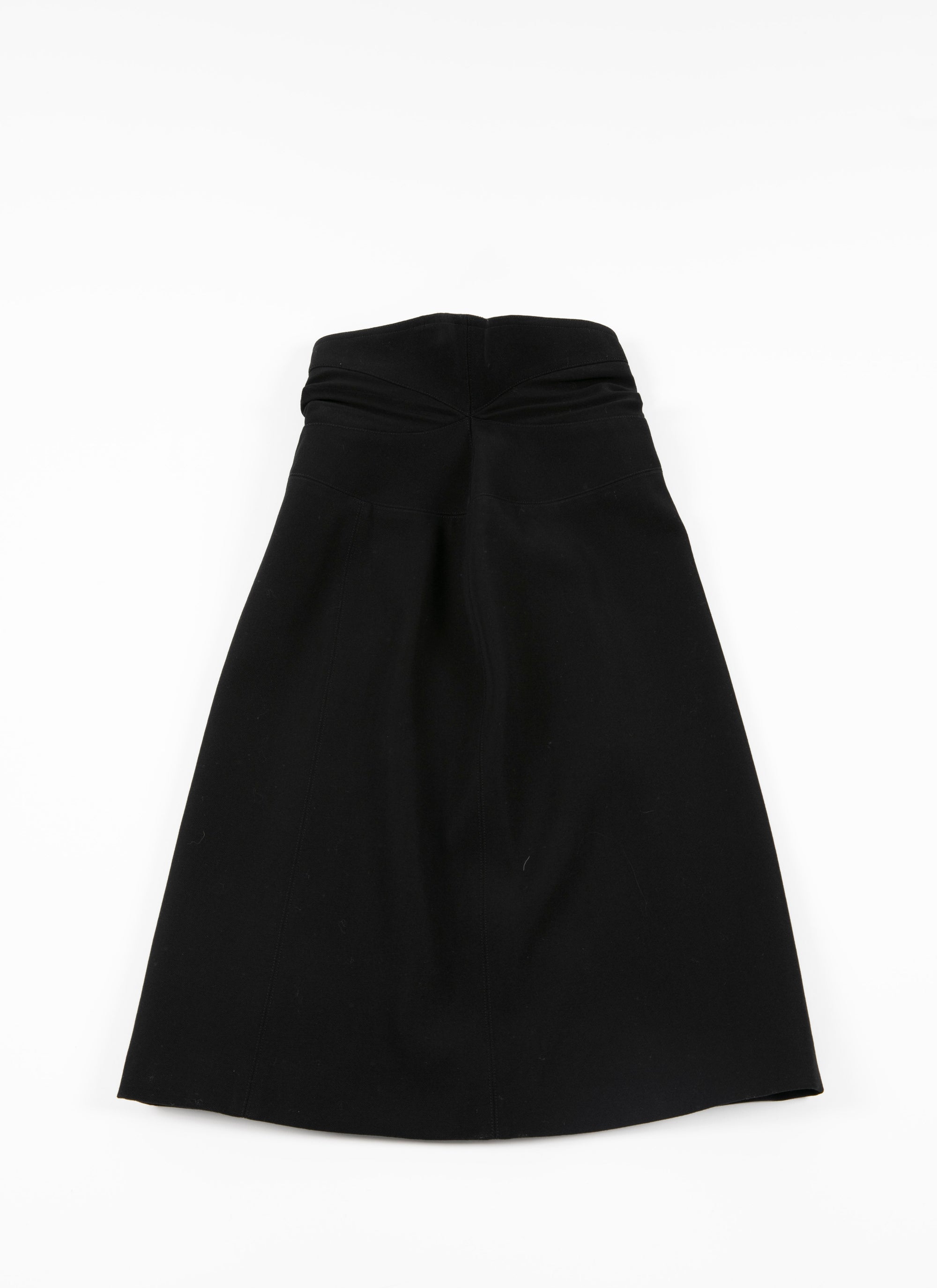 Wool draped skirt - Black intense