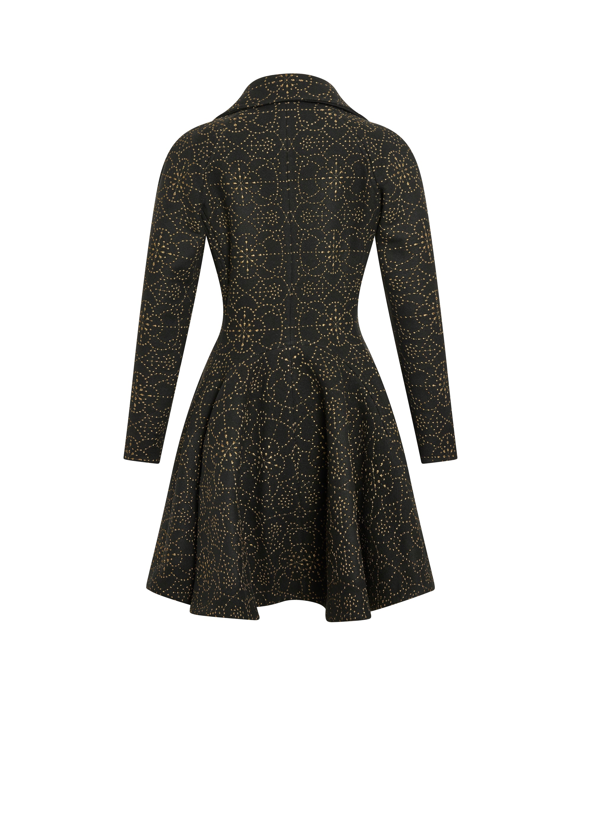Coat with arabesque embroidery in wool and cashmere - Sapin & Or