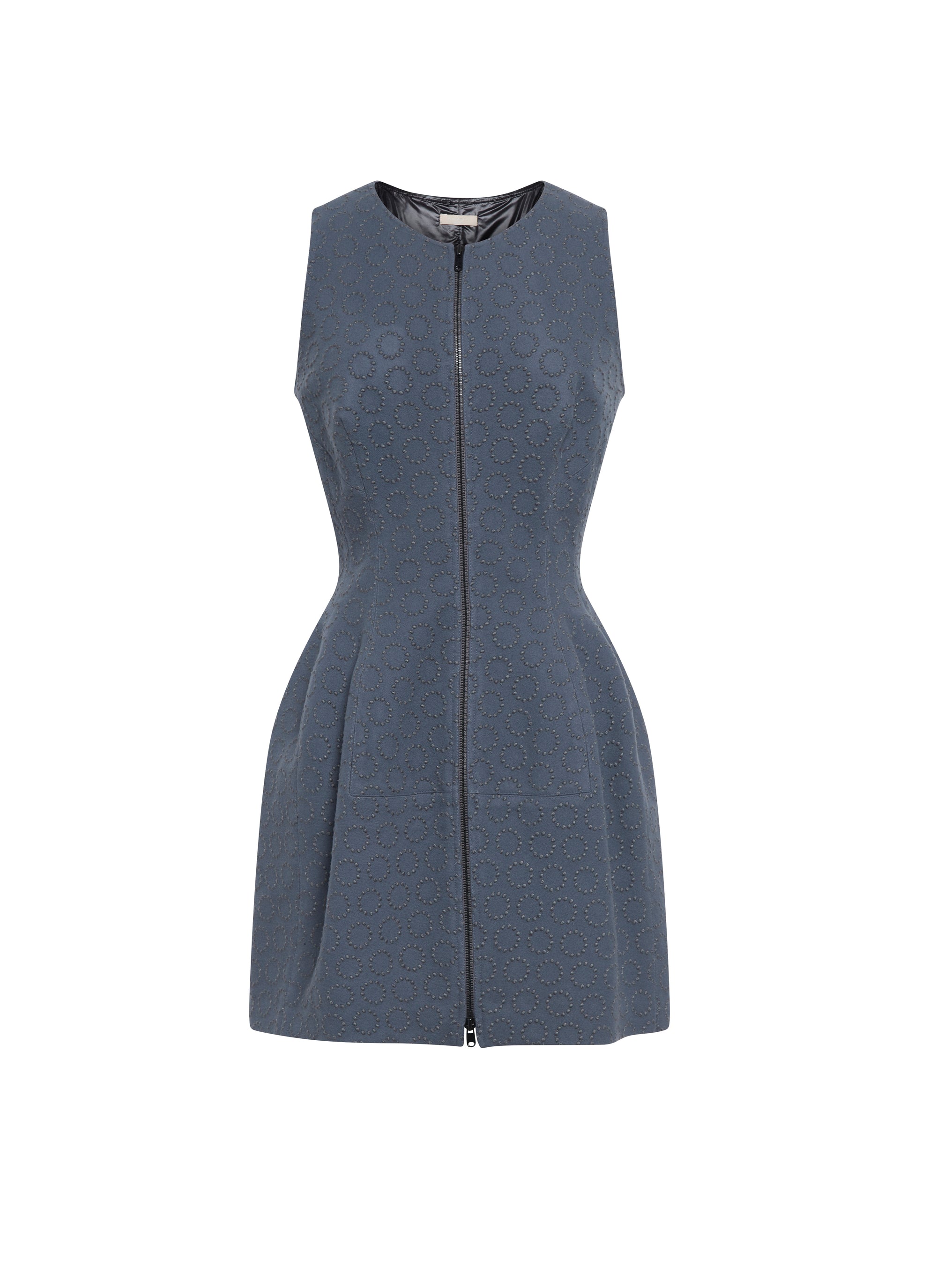 Wool zip-opening dress - Iron