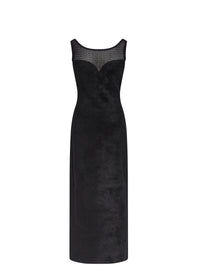 Robe sans manches droite - Noir