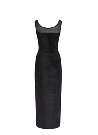 Robe sans manches droite - Noir